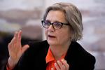 tak! Sydbanks direktør Karen Frøsig kan takke engangsindtægten for bankernes salg af Nets for det større overskud, der står på bundlinjen i det nye kvartalsregnskab. 