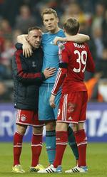 Detroniseret. Ribery, Neuer og Kroos kan nu koncentrere sig om den tyske pokalfinale mod Dortmund i midten af maj. 