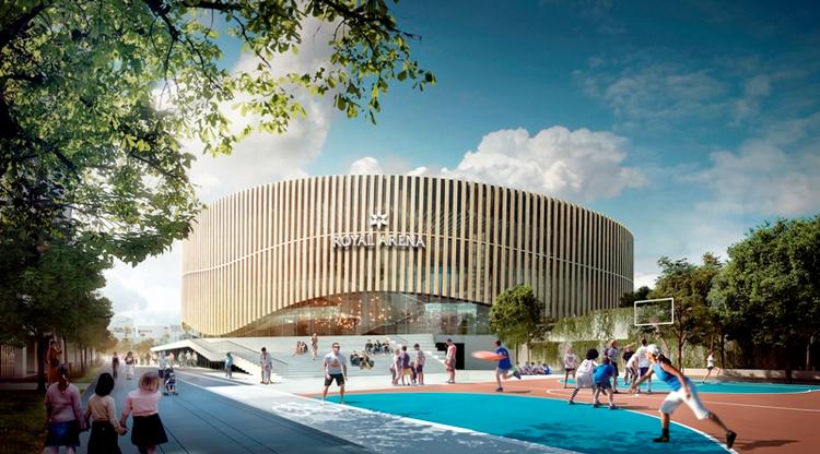 Ventet. Københav har flere gange måtte se sig overhalet af Herning, fordi hovedsstaden ikke har en moderne multiarena til store koncerter og sportsevents. Allerede før grundstenen var lagt, blev den kommende Royal Arena bragt i spil som ramme for VM i ishockey i 2017. Ill. 3XN 