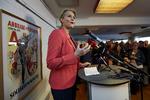Modsvar. Socialdemokraternes formand, Helle Thorning-Schmidt, holdt dagens første 1.maj-tale  3F Holstebro 