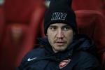 bænkplads. Nicklas Bendtner på bænken i Arsenal i november 2013 efter et lejeophold i Juventus. 