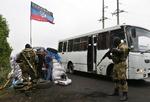 MILITS. Russiske separatister ved en kontrolpost nær Slavjansk. 