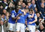 Topscorer. Romelu Lukaku (tv) har med sine 13 ligamål i denne sæson bidraget væsentligt til Evertons succes. 