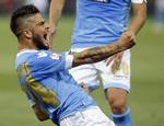 Vindertype. Lorenzo Insigne var Napolis store helt efter to scoringer i kampens begyndelse. 