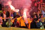STEMNING. Der er både larm og fyrværkeri i Parken. I hvert fald på tribunerne. 