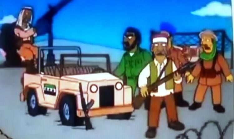 Konspiration. Flaget på siden af bilen ligner til forveksling det syriske oppositionsflag, og det har pustet til allerede eksisterende konspirationsteorier om, at USA har planlagt krigen i Syrien. 