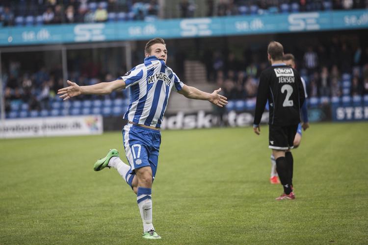 Matchvinder. Casper Nielsen fik scoret sit første mål i Superligaen. 