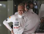 Ræs. McLaren-kører Kevin Magnussen var optimistisk efter dagens træning. 