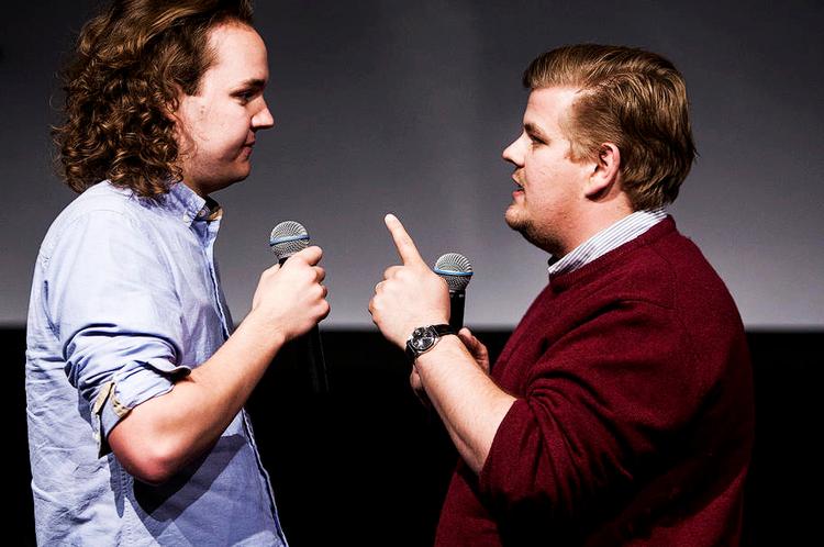 DM i debat. Her duellerer Carl Valentin (SFU) og Chris Bjerknæs (DFU). 