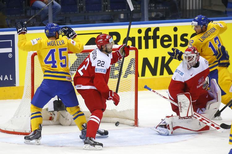 Marginaler. Mikael Backlunds afslutning ramte efter 11,41 minutters spil Markus Lauridsens skøjte og gik i mål. 