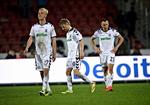 Nedtur. Anders Kure (tv) er nu rykket ned tre gange med AGF. Martin Jørgensen (midten) og KasperPovlsen har kun prøvet det to gange. 