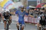 Vinder. Franskmanden Nacer Bouhanni (FDJ) susede først over målstregen. 
