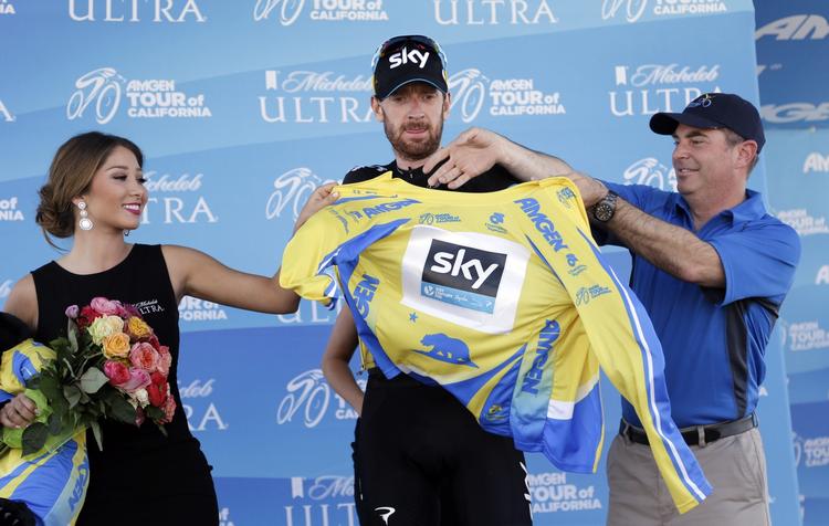 Podiet. Wiggins i den gule trøje. 