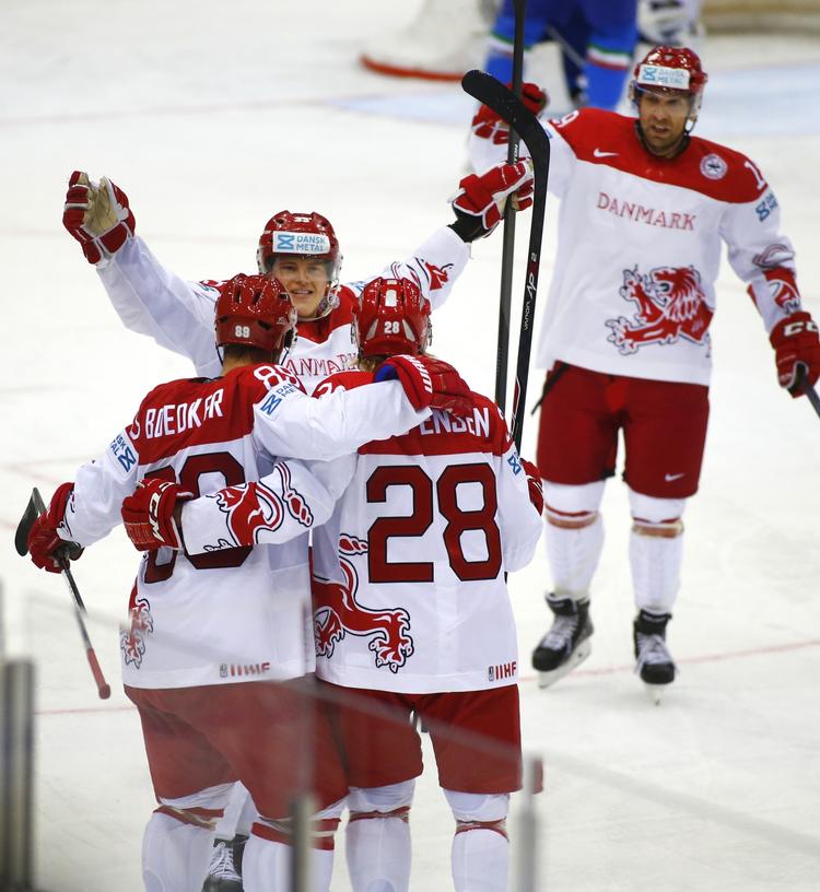 3-1. Emil Kristensens (nr. 28) scoring faldt 29 sekunder efter Jannik Hansens føringsmål. Kim Staal lukkede opgøret med 4-1-scoringen. 
