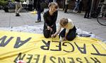 Demo. Elever  på Rysenstens Gymnasium maler bannere til demonstration mod uddannelsesreformen. 