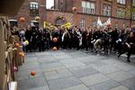 DEMO. Få studerende var mødt op til dagens studenterdemonstration. 