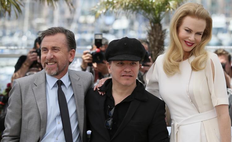 Trio. Fra venstre ses skuespiller Tim Roth, instruktør Olivier Dahan og Nicole Kidman  lige før den 67. version af den internationale filmfestival i Cannes begynder. 