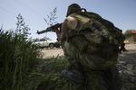 Oprør. Prorussiske separatister har overtaget dele af det østlige Ukraine som her i byen Sjovjansk. 