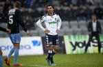Nederlag. Osama Akharraz og de øvrige AGF'ere troede, at de var rykket ned efter 0-3 mod Sønderjyske. 