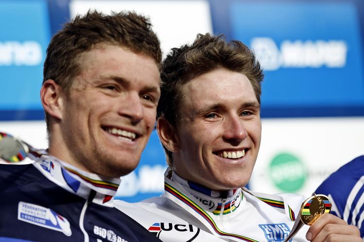 VM-DOBBELT. Da VM blev afviklet i Danmark i 2011 vandt Arnaud Démare (th.) guld i U23-klassen foran landsmanden Adrien Petit. 