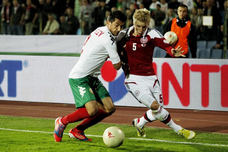 formstærk. Daniel Wass (th) har været inde i landsholdsvarmen, men er ikke med i torsdagens kamp mod Ungarn. 