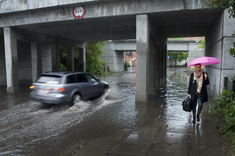 REGN. Værst er dagens skybrud gået udover Syd- og Sønderjylland. 