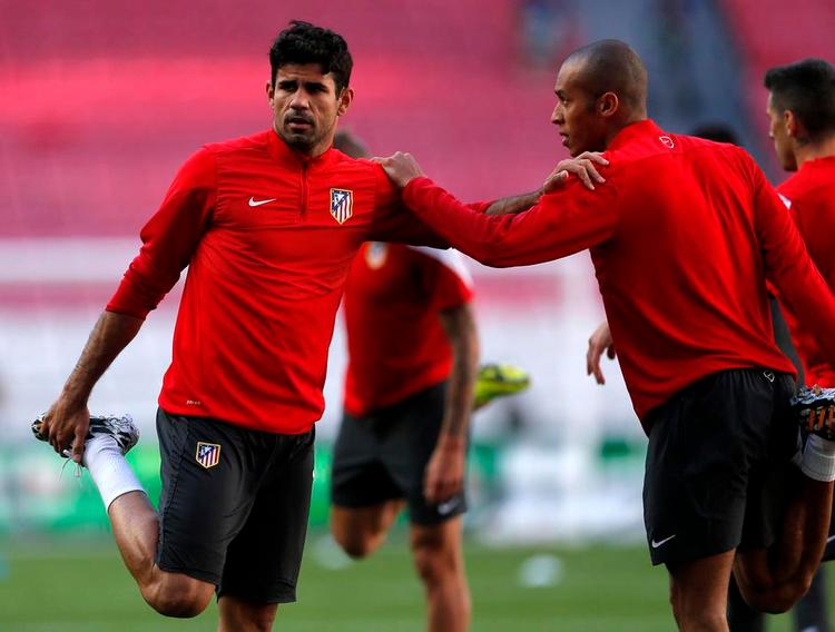 tvivlsom. Et Atlético-hold uden Diego Costa (tv) vil få det svært mod Real. Men han har gjort alt for at blive klar. Foto: Andres Kudacki/AP 