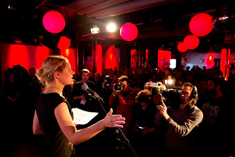 Valgfest. Enhedslisten og Folkebevægelsen mod EU på Søpavillionen. 