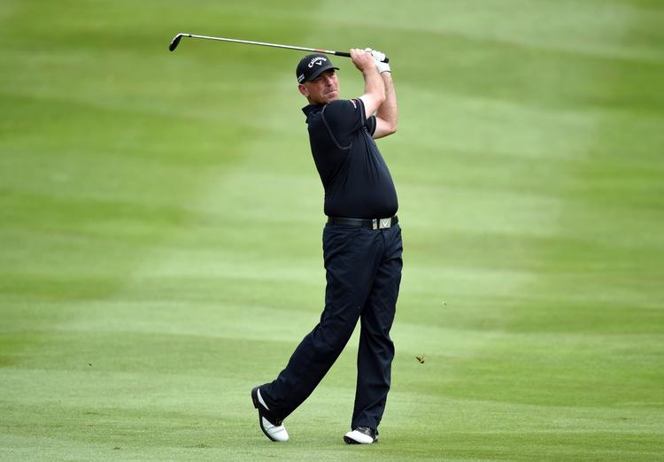FØRENDE. Fra 12. til 16. hul spillede Thomas Bjørn fænomenal golf på tredje runde. 