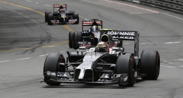 Fremad. Kevin Magnussen havde kurs mod en flot placering. 