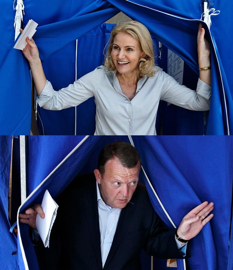 EU afstemning.  Lars Løkke Rasmussen stemmer