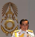 Chefen. Prayuth Chan-ocha taler for første gang til nationen, siden han i sidste uge stod bag et militærkup i det politisk ustabile land. 