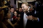 sejrherre. Morten Messerschmidt i aftes, da han fejrede sin sejr. Hans sejr kan placere DF mere centralt i dansk politik. 
