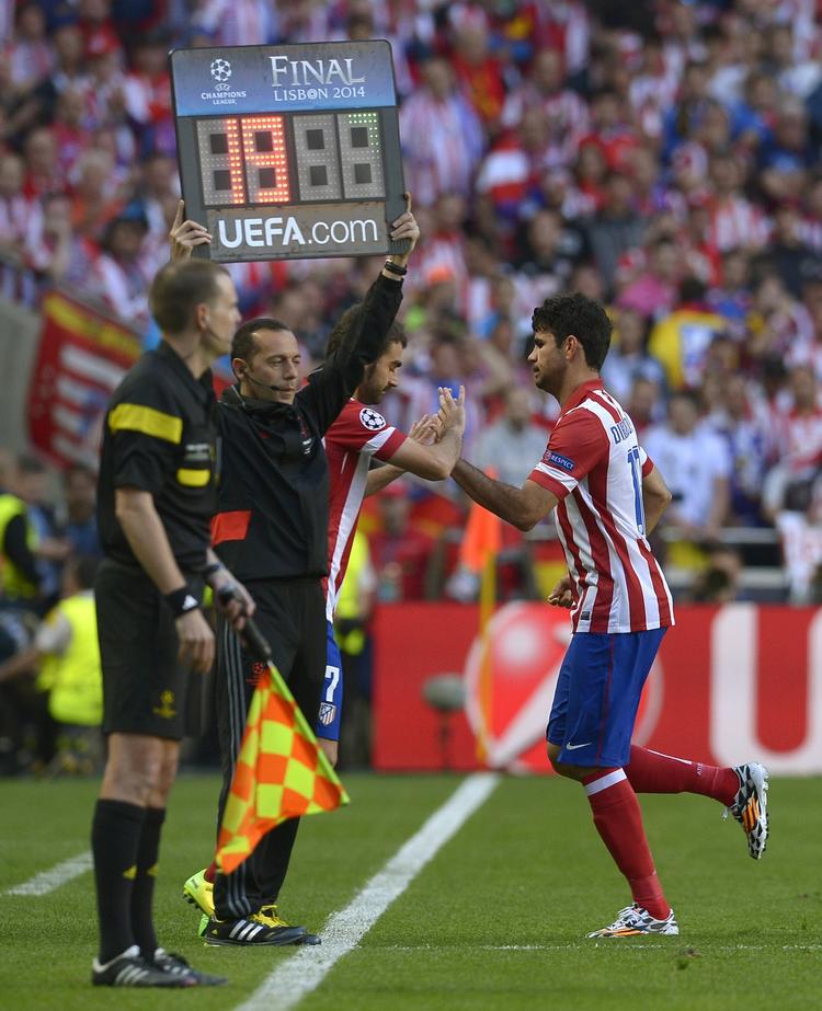 Sats. Diego Costa holdt kun 9 minutter i lørdagens CL-finale. 