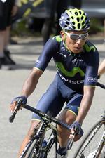 Vinder. Nairo Quintana (Movistar) stred sig over målstregen som vinder efter de 139 km fra Ponte di Legno til Val Martello i 2.059 meters højde. 