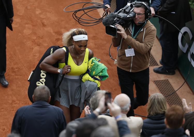 FÆRDIG. Ligesom søster Venus forlod Serena Williams i dag French Open. 