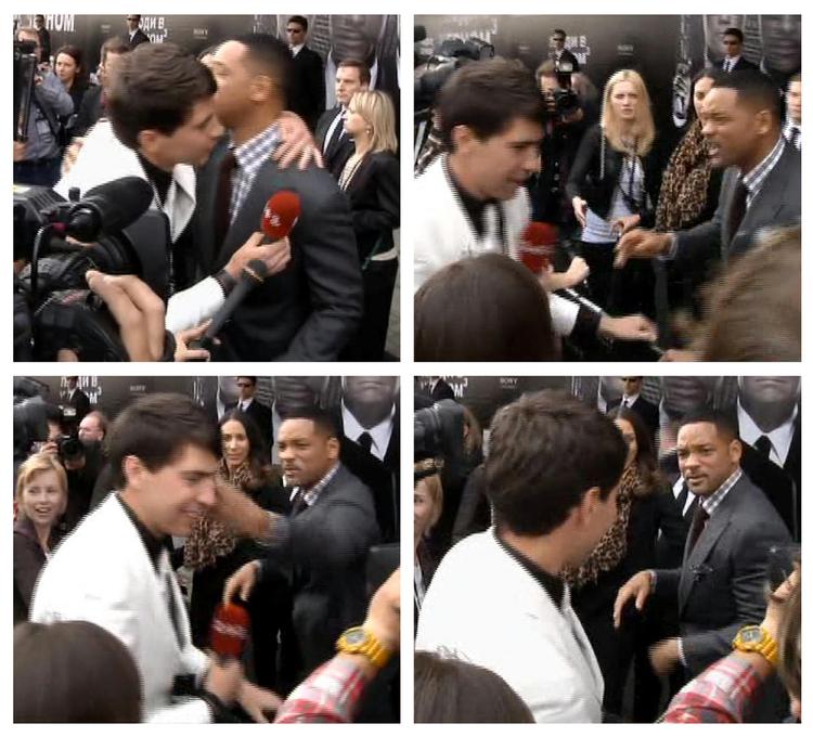 Hollywood. Ved en premiere på 'Men in Black III' forsøgte Vitalii Sediuk at kysse Will Smith, der reagerede ved at stikke ukraineren en lussing. 