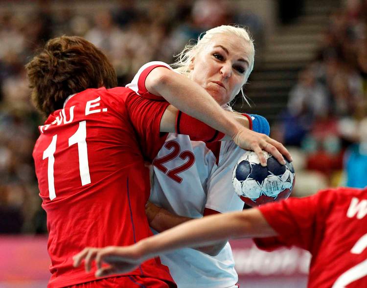comeback.  Trine Troelsen er med igen for Danmark i kampen mod Ukraine. 