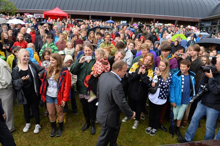 GODDAG. Lars Løkke Rasmussen (V) møder for første gang folket efter den seneste tids rod i Venstre. 