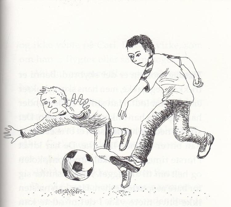 Ups. Liva Skogeman skriver godt om en drengeverden i 'Benni på bænken'. Men Katrine Clantes tegninger er ikke de mest spændende. 