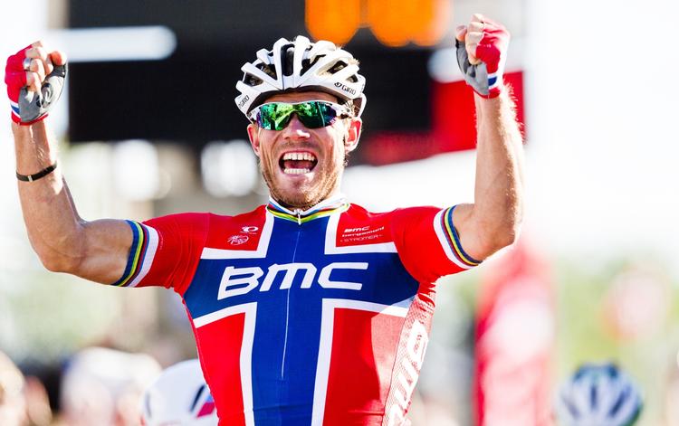 Klasserytter. 36-årige Thor Hushovd har et have af streo sejre å sit cv. Herunder 10 etaper i Tour de France og en VM-titel. 