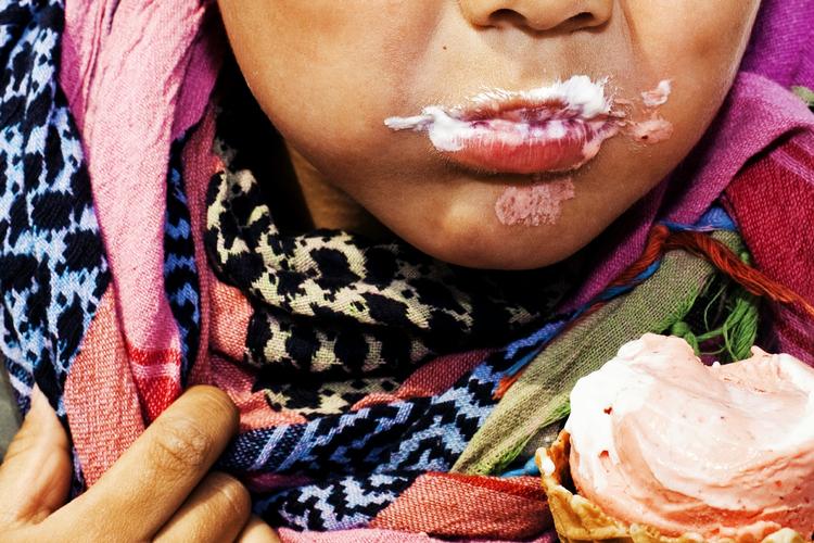 Mums. Sommeren er højsæson for de store vaffel-is. 