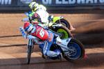 Hård. Nicki Pedersen kom i problemer i Sverige. 