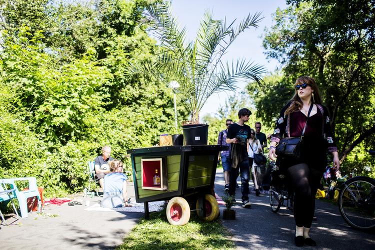 Festivalsteming. Caminoen med dens små overraskelser fører gæsterne til Northside frem til festivalpladsen og den gode stemning. 