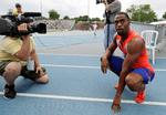 comeback. Tyson Gay er tilbage på atletikbanen. Foto: Charlie Neibergall/AP 