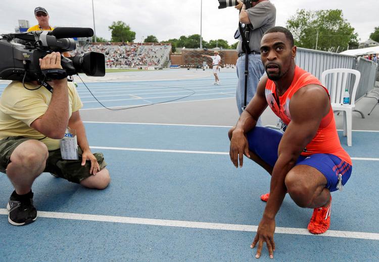 comeback. Tyson Gay er tilbage på atletikbanen. Foto: Charlie Neibergall/AP 
