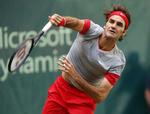 syvende. Roger Federer er i gang med at fornerede sig til græsturneringen i Wimbledon. 