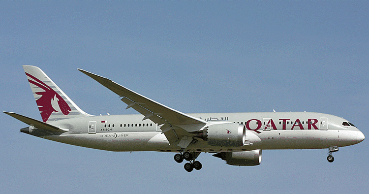 Rute. Qatar Airways flyver dagligt fra København til Doha med en Dreamliner. 
