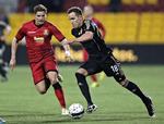 nøglespiller. AaB's Anders K. Jacobsen (th) skal være med til at skabe overraskelsen mod Dinamo Zagreb. 