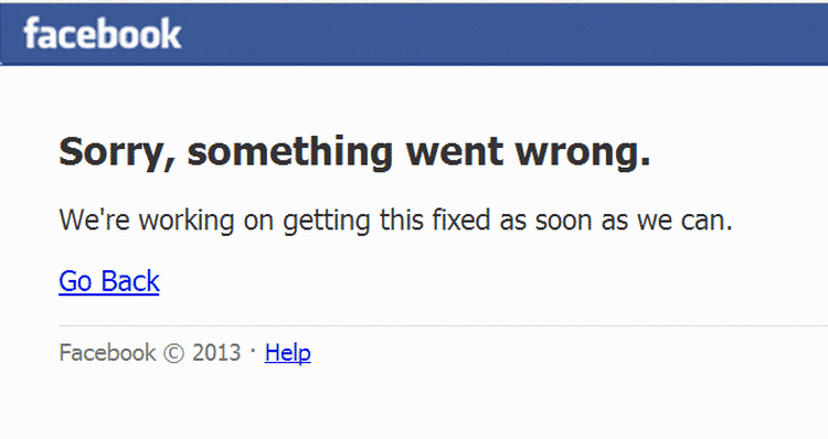 fejl. Det er sjældent, at Facebook ikke fungerer. Men det var tilfældet. Nu ser siden ud til at være til at komme på igen. 